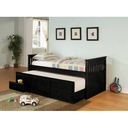 La Salle Twin Captain's Bed with Trundle and Storage Drawers